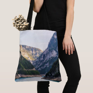 Piva river canyon in the northern Montenegro. Tote Bag