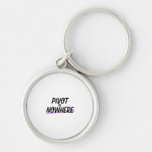 Pivot to Nowhere Industrial Metal Keyring 