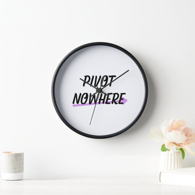 Pivot to Nowhere | Industrial MinimalistWall Clock (Home)