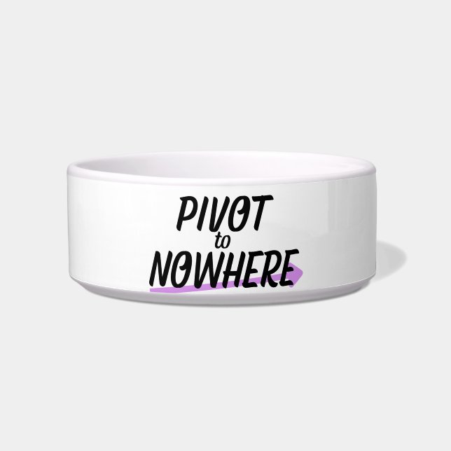 Pivot to Nowhere | Modern Ceramic Pet Bowl (Front)