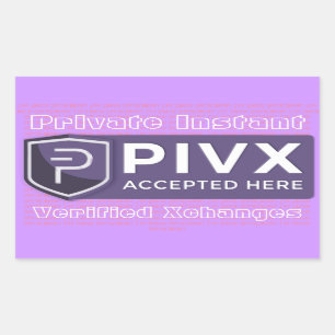 PIVX Door & Register Notification Rectangular Sticker