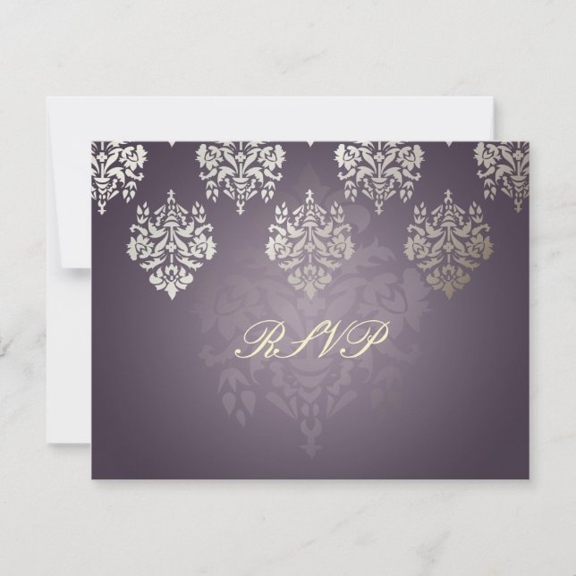 PixDezine Damask6 RSVP require 5x7 invitations (Front)