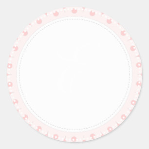 PixDezine DIY monogram+DIY colour/antique scrolls Classic Round Sticker