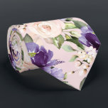 PixDezine H2 Flowers Violet Purple Blush Roses  Ne Tie<br><div class="desc">PixDezines floral watercolor neck tie,  violet and lilac purple roses and peony.  This is an adjustable tiled image,  you can rearrange and size the pattern as you wish.  It is a DIY background colour.

 Copyright © 2011-2021 PixDezines™.</div>