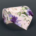 PixDezine H2 Flowers Violet Purple Blush Roses  Ne Tie<br><div class="desc">PixDezines floral watercolor neck tie,  violet and lilac purple roses and peony.  This is an adjustable tiled image,  you can rearrange and size the pattern as you wish.  It is a DIY background colour.

 Copyright © 2011-2021 PixDezines™.</div>