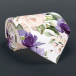PixDezine H2 Flowers Violet Purple Blush Roses  Tie<br><div class="desc">PixDezines floral watercolor neck tie,  violet and lilac purple roses and peony.  This is an adjustable tiled image,  you can rearrange and size the pattern as you wish.  It is a DIY background colour.

 Copyright © 2011-2021 PixDezines™.</div>