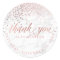 PixDezine Marble/Faux Rose Gold Confetti Thank You