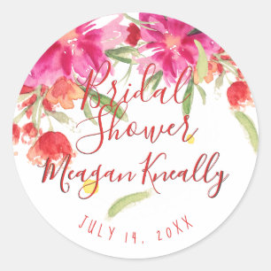 PixDezine May Flower Watercolor/DIY event Classic Round Sticker