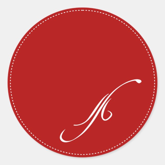 PixDezine monogram C, diy background colour Classic Round Sticker (Front)