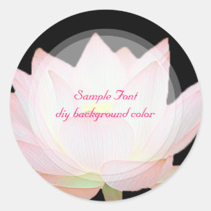 PixDezine pink lotus/DIY background colour Classic Round Sticker