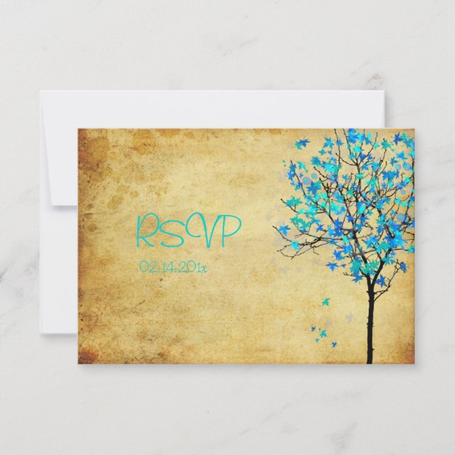 PixDezine rsvp viintage blue maple leaves (Front)