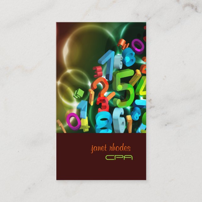 PixDezines 123, CPA/diy colours Business Card (Front)