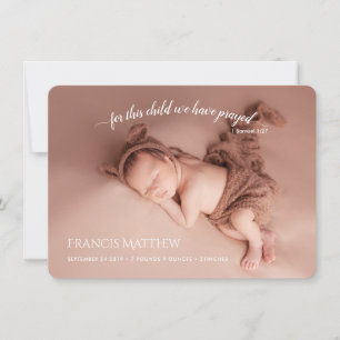 PixDezines 1 Sam 1:27 Birth Announcement