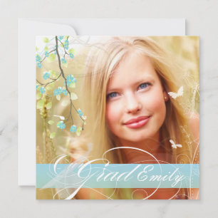 PixDezines 2015 Graduation Photo+diy blossoms Invitation