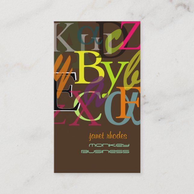 PixDezines ABC, Greek Alpha Business Card (Front)