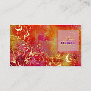 PixDezines abstract+filigree swirls Business Card