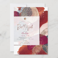 PixDezines Abstract Modern Bar Mitzvah Invitation