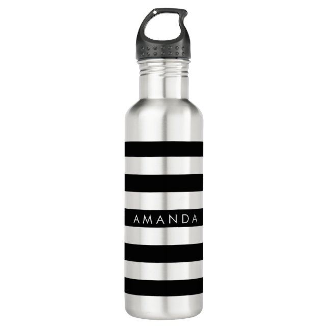 PixDezines adjustable stripes/diy background 710 Ml Water Bottle (Front)