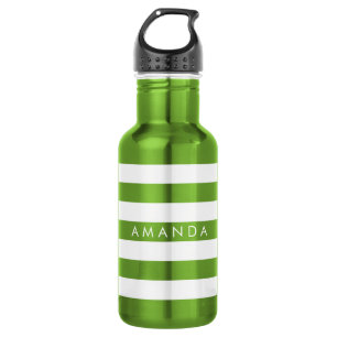 PixDezines adjustable white stripes/diy background 532 Ml Water Bottle