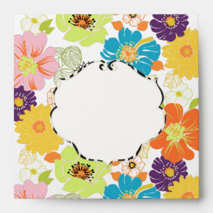 PixDezines Alegre Retro Floral Envelope