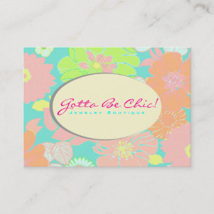 PixDezines Alegre Retro Floral, Pastel/DIY colour! Business Card