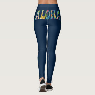 PixDezines Aloha Hawaii/DIY Background Colour Leggings