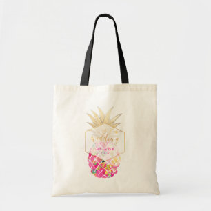 PixDezines Aloha Hawaiian Pineapple/Pink Tote Bag