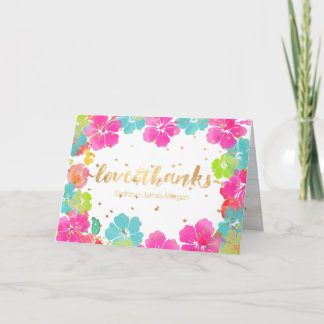 PixDezines Aloha Hibiscus Leis/Thank You Thank You Card