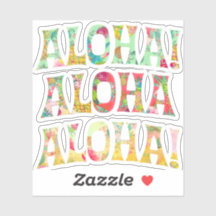 PixDezines Aloha, Mint, Coral+Golden Yellow