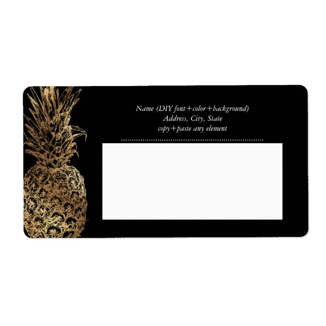 PixDezines Aloha Pineapple+Faux Gold (Front)