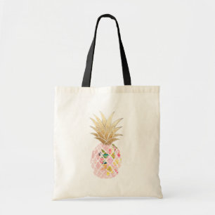 PixDezines Aloha Pineapple+Faux Gold Tote Bag