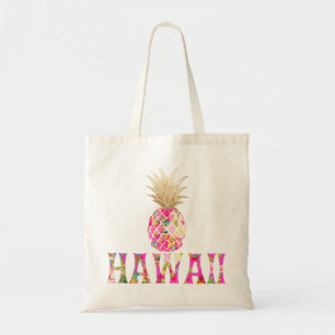 PixDezines Aloha Pineapple+Faux Gold Tote Bag