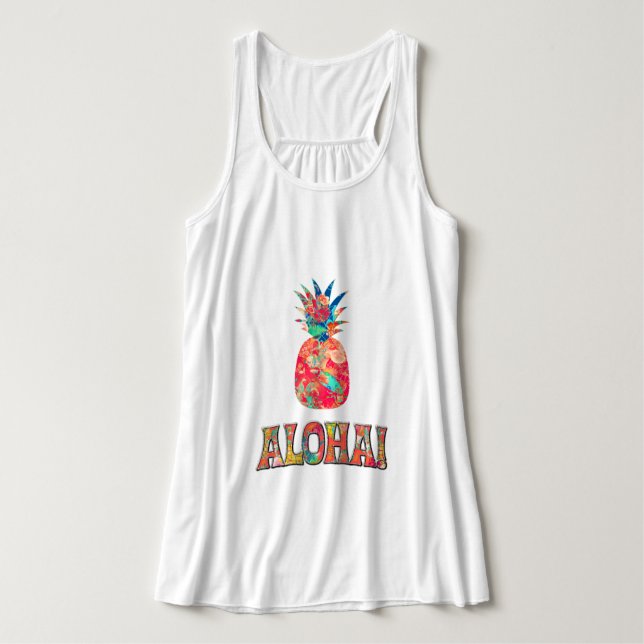 PixDezines Aloha Pineapple Singlet (Design Front)