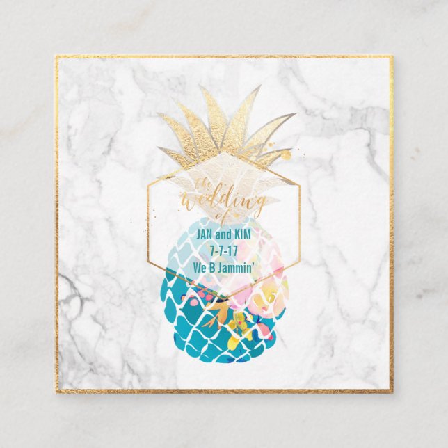 PixDezines Aloha Pineapples/Gold/Marble/Enclosure Enclosure Card (Front)