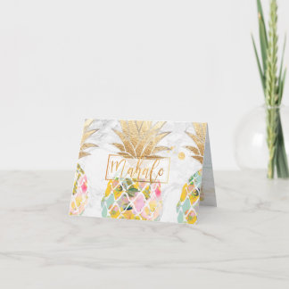 PixDezines Aloha Pineapples/Mahalo Thank You Card