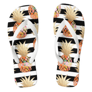 PixDezines Aloha Pineapples+Stripes Jandals