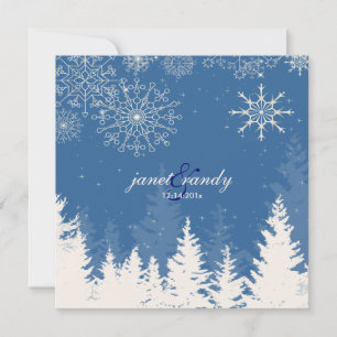 PixDezines Alpine forestSnowflakes, Winter Events Invitation
