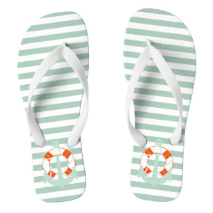 PixDezines anchor/DIY colour adjustable stripes Jandals