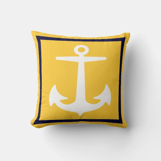 PixDezines anchor/diy colours/nautical Cushion (Front)