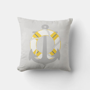 PixDezines anchor/nautical/ocean/wave/watercolor Cushion