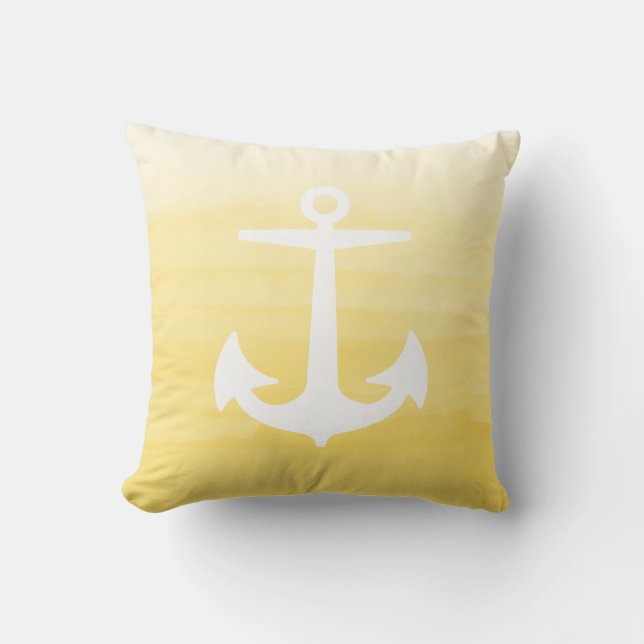 PixDezines anchor/nautical/watercolor Cushion (Front)