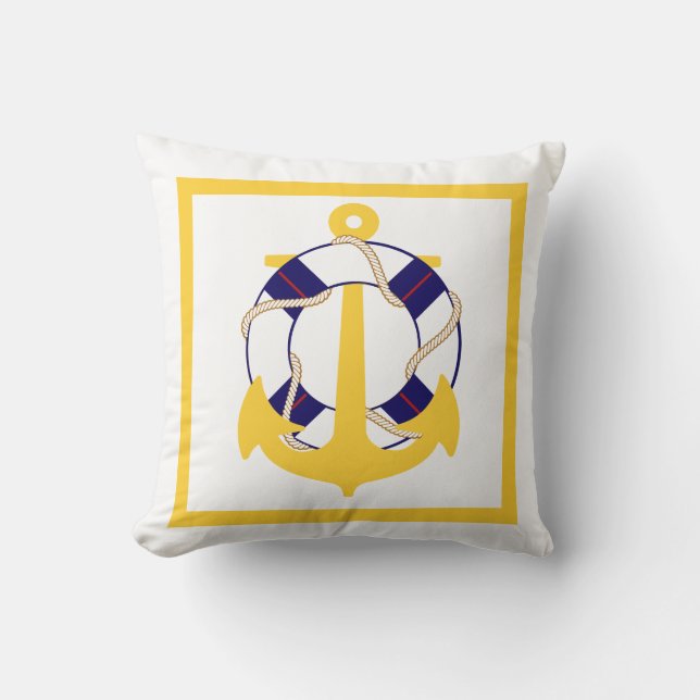 PixDezines anchors/lifesavers/nautical Cushion (Front)