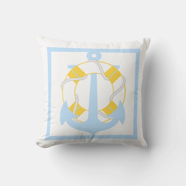 PixDezines anchors/lifesavers/nautical Cushion (Front)