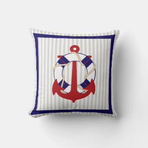 PixDezines anchors/lifesavers/nautical/diy colour Cushion