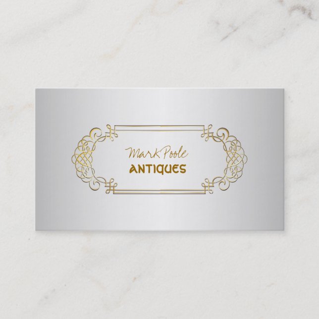 PixDezines antique scrolls/diy colour Business Card (Front)