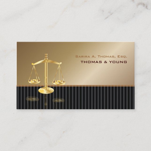 PixDezines ATTORNEYS/SASSY/COPPER+BLACK Business Card (Front)