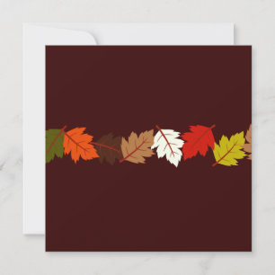 PixDezines autumn leaves/diy events+background Invitation