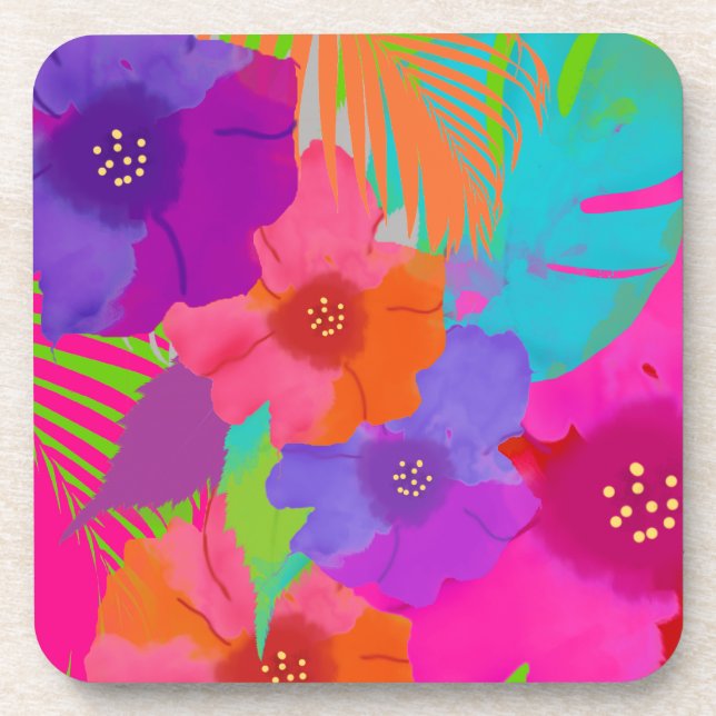 PixDezines bali kai/DIY background colour Coaster (Front)