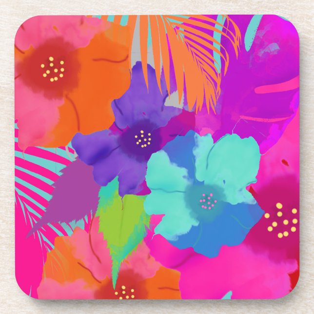 PixDezines bali kai/DIY background colour Coaster (Front)