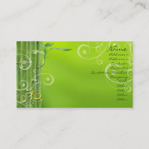 PixDezines Bamboo + pearly swirls Business Card